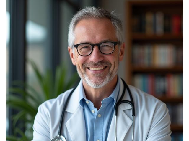 Professional headshot of Professor Arthur Brooks, an experienced male professor with kind eyes and a thoughtful expression, dressed in smart casual wear.